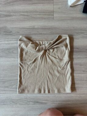 Abercrombie & Fitch Neutral Ribbed Twist Tube Top